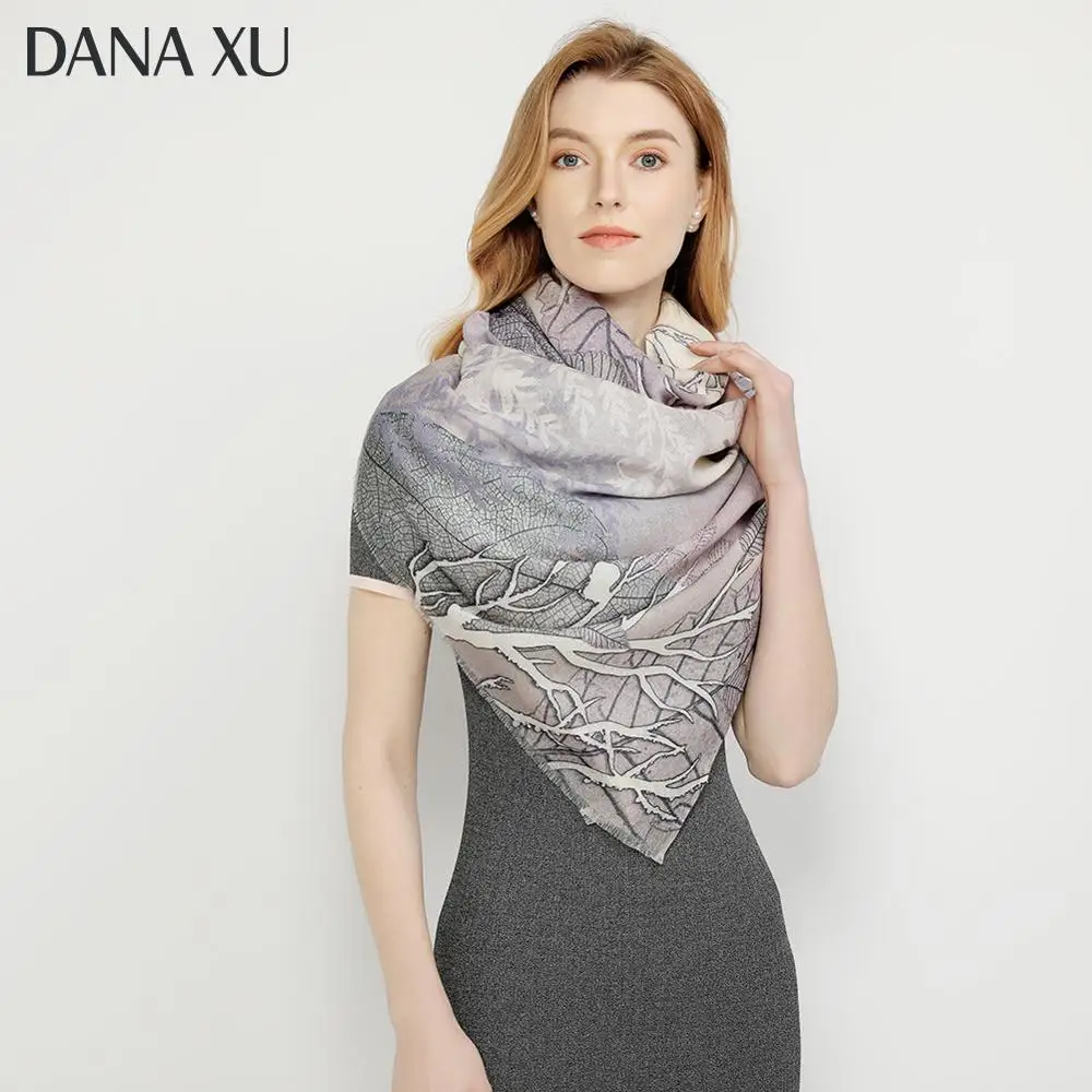 Женские кашемировые шарфы зимние теплые мягкие шали из пашмины шерстяные