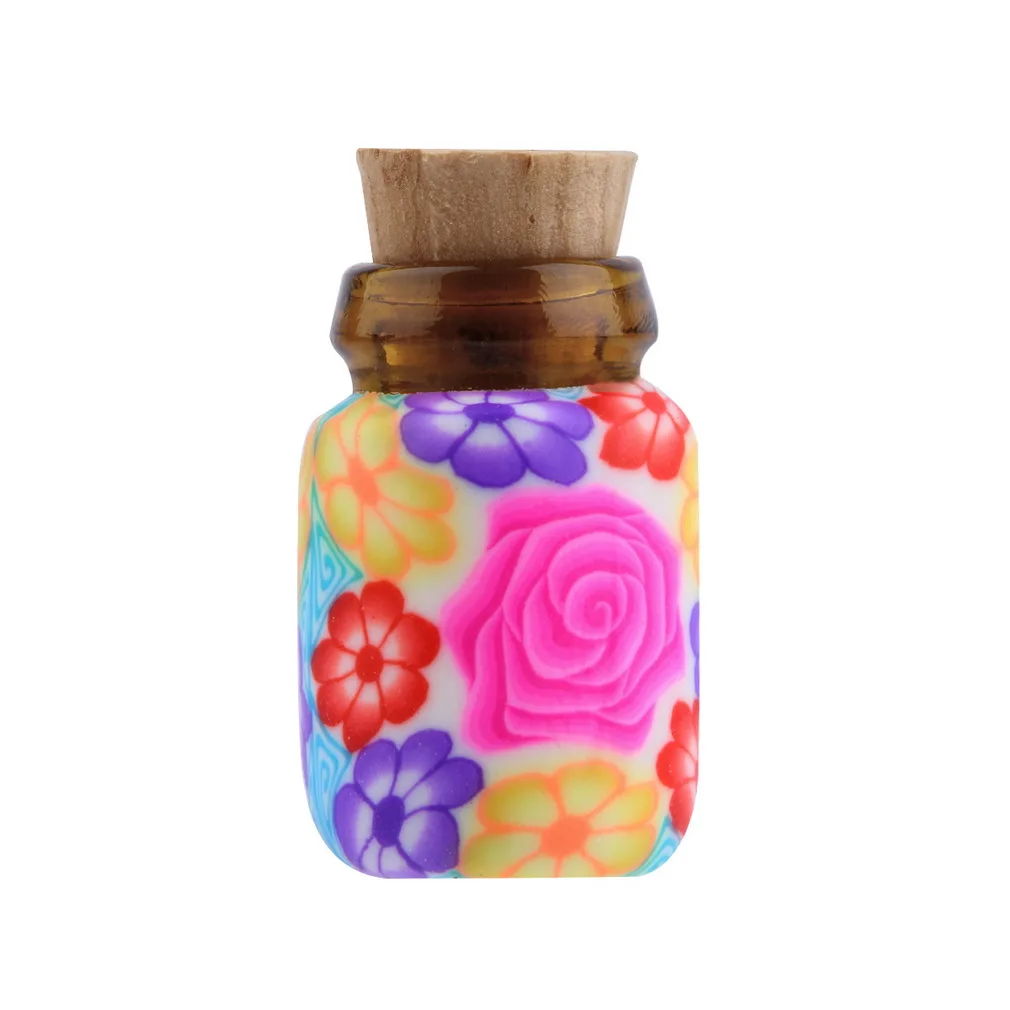10 шт Мини стеклянные полимерные бутылки с глиной контейнеры флаконы пробками