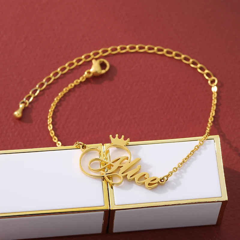 Браслеты в виде короны очаровательные именные браслеты на заказ