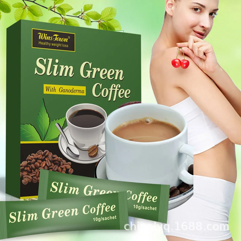 

Бесплатная доставка, Слим кофе Ganoderma, продукты для похудения, зеленый кофе, 10 г * 18 пакетов/коробка