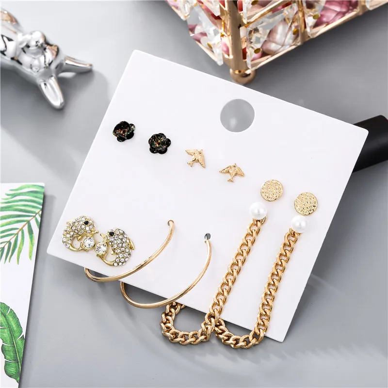 Модный Комплект сережек для женщин и девочек с длинной кисточкой 6 пар/набор