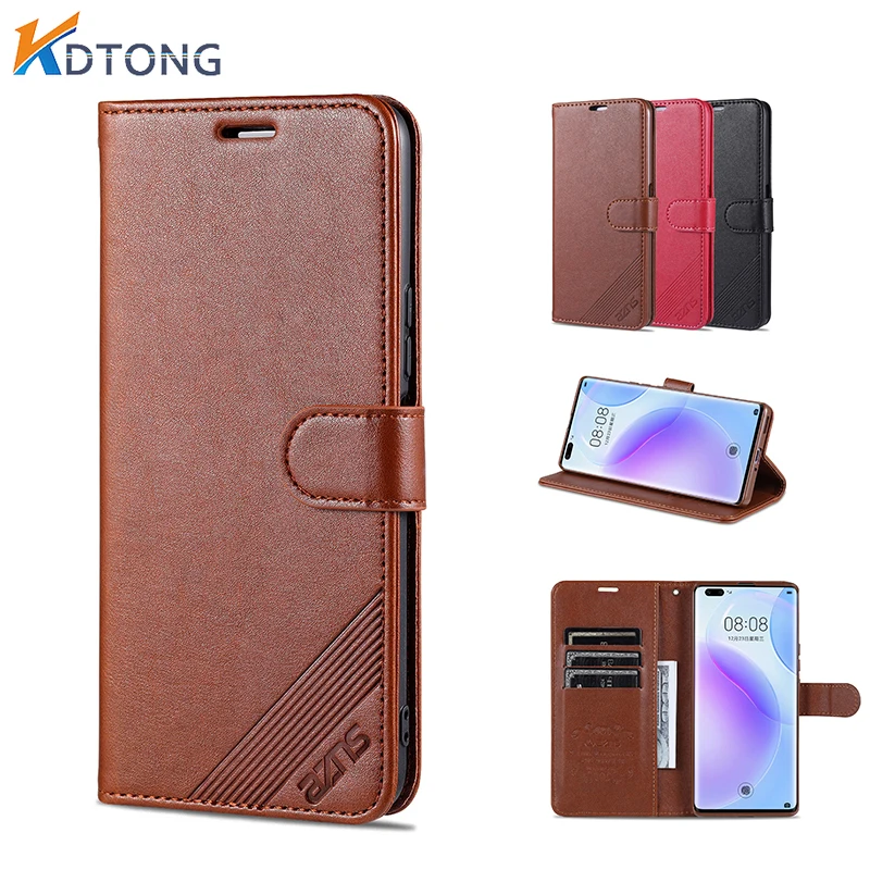 

Solid Color Wallet Card Slot Case For Huawei Honor 50 30 30S 20 20S 20i X20 X10 V40 V30 V10 SE Pro Lite Shockproof Leather Cover