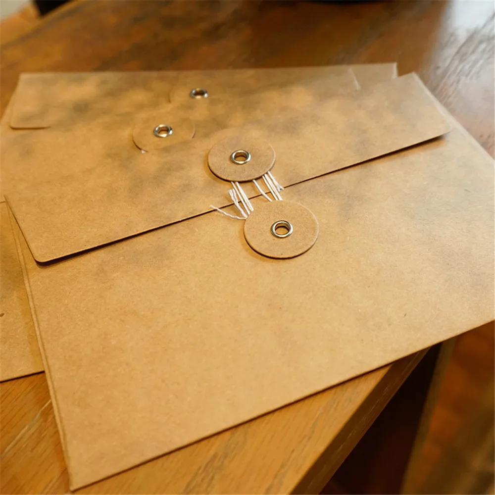 

10pcs//set Kraft Paper Envelopes Postcard Wages Letter Paper Cover Envelope for Wedding Invitation Bag Office Work Bag