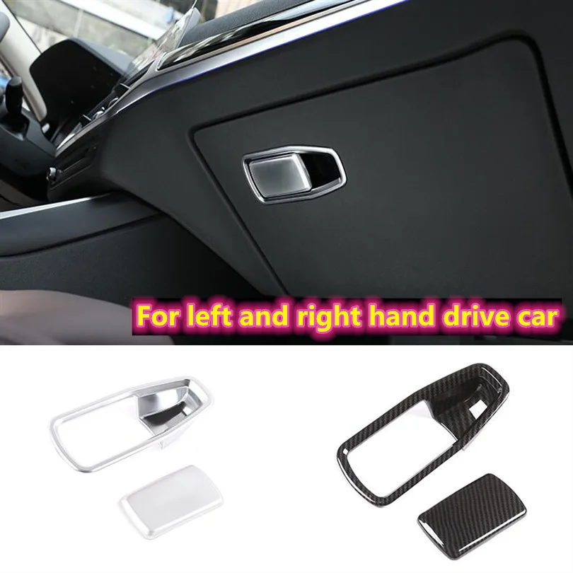 

chrome carbon style For BMW 3 series G20 G28 19-2020-21 Car Glove box Co-drive storage switch button sticker trim sequin LHD/RHD