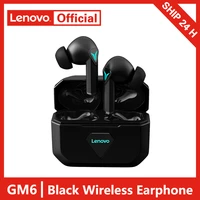 lenovo gm6 wireless earphone bluetooth 5 0 tws gaming headsets low latency headphone stereo waterproof earbuds with microphone