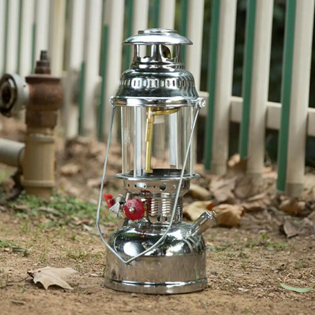 Portable Outdoor Gas Lantern Camping Hiking Light Safety Kerosene Oil Lamp