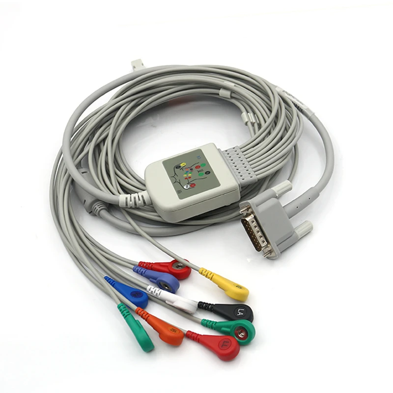 Совместимость M1770A кабель для ЭКГ 10 ведет Кнопка IEC Philips Mortara лифепак Biolight|cable slot|cable