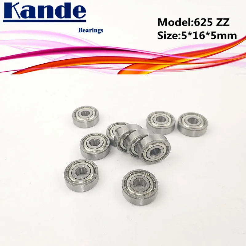 Kande подшипники 625 ABEC-1 625ZZ ABEC-3 625ZZ ABEC-5 625 ZZ Миниатюрный шариковый подшипник с глубоким жёлобом 5x16x5 мм 625-2Z