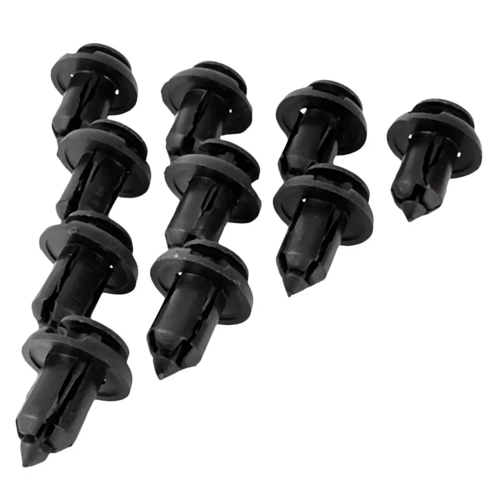 

10 pcs Packed Black Insight Front Bumper Locking Hooks & Clip Fastener Push Latch Rivet Trim Rivet For Honda