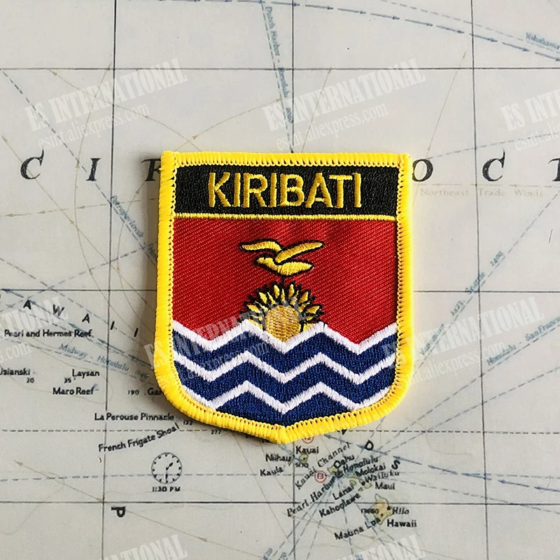 Нашивки KIRIBATI с национальным флагом повязка на руку вышитые нашивки и заколка