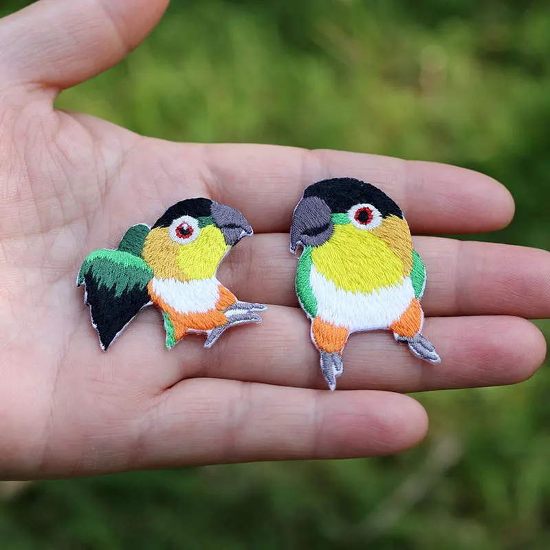 5 шт./компл. Стикеры-on с вышивкой в виде птицы патчи вышитая наклейка аппликации