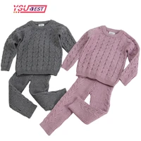 0 4 yrs girls boys suit fall baby boys girls clothing sets winter knitting pullover sweaterpants infant boys knit tracksuits