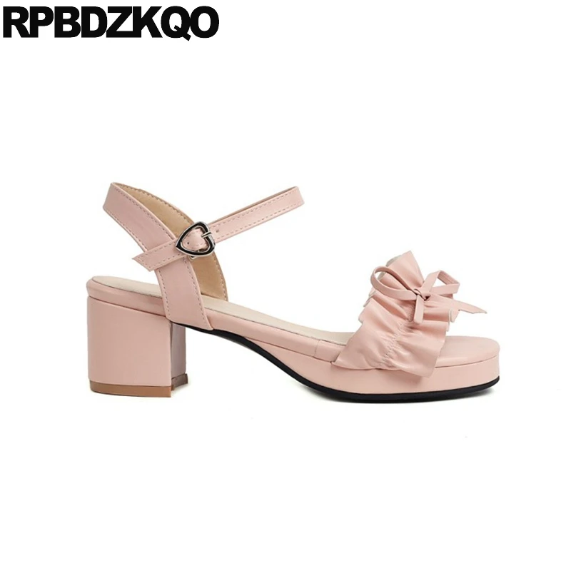 Туфли-лодочки женские на платформе и высоком каблуке милые сандалии с двойным