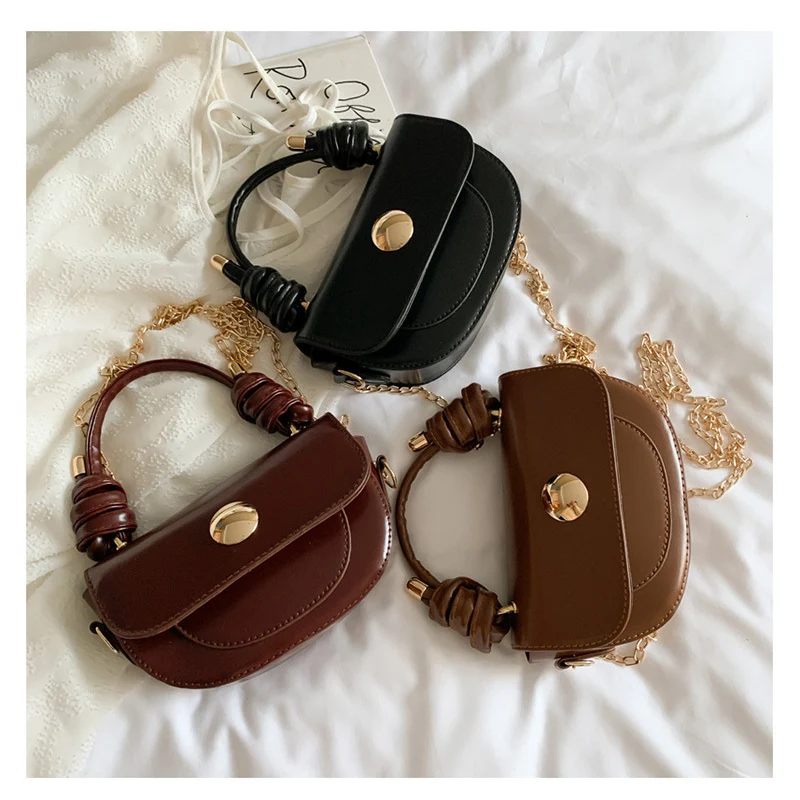 Мини-сумка для женщин 2020 модная кожаная полукруглая женская сумка Наплечные