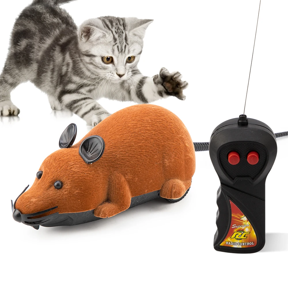 

2021 NEW Mouse Toys Wireless RC Mice Cat Toys Remote Control False Mouse Novelty RC Cat Funny Playing Mouse Toys For Cats