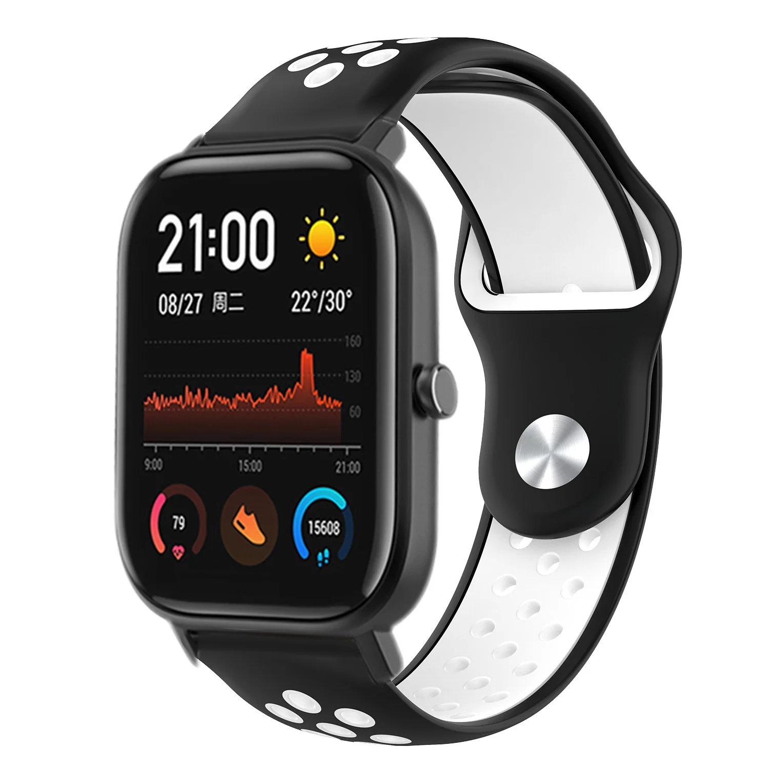 20 мм силиконовый сменный дышащий ремешок для часов xiaomi Huami ремешок Amazfit GTS/GTR 42 мм/Bip спортивные Ремешки для наручных часов