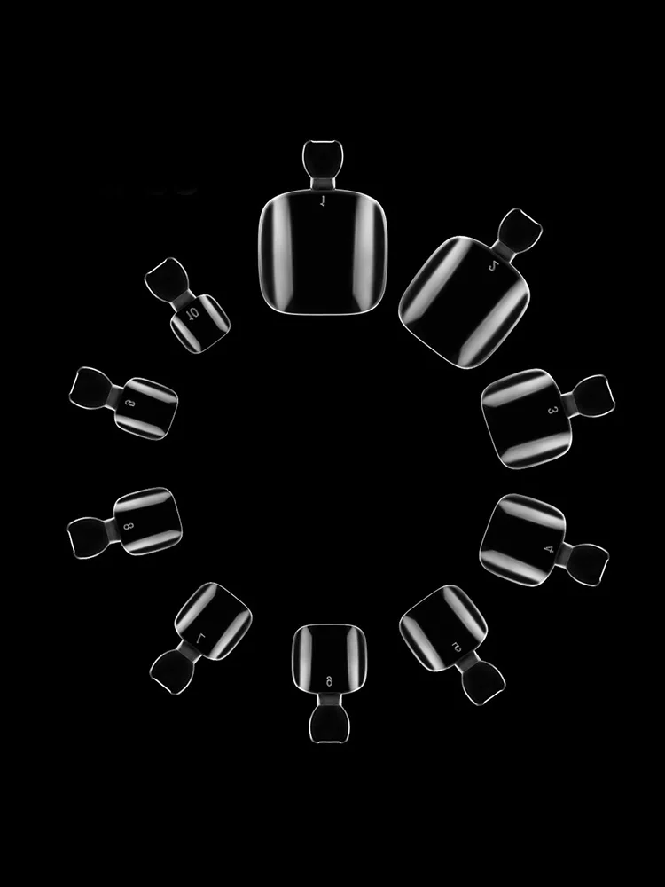 Хит продаж 500 шт накладные ногти на носках прозрачные наклейки искусственные