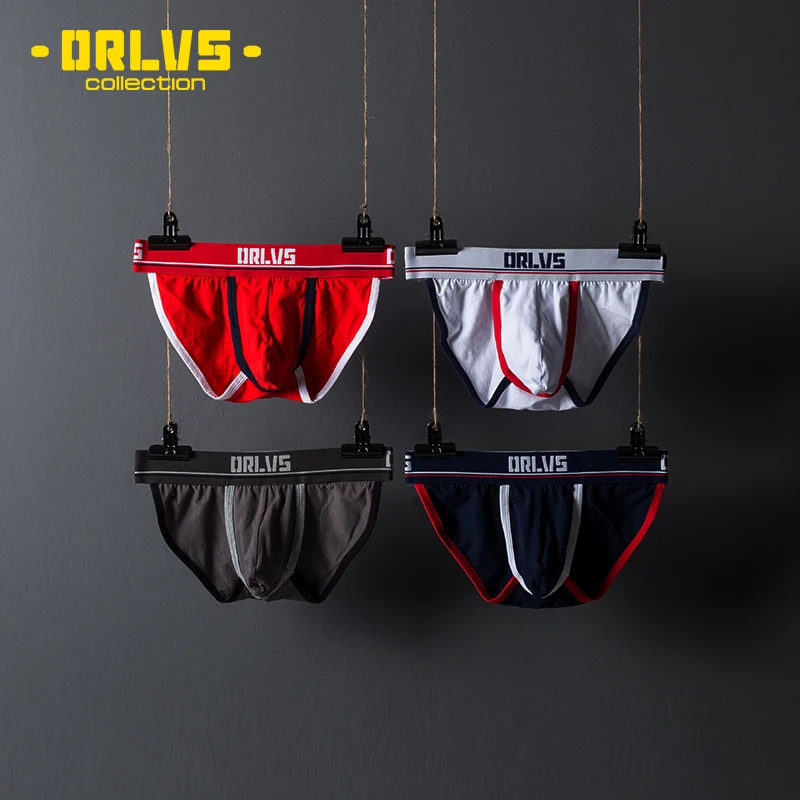

ORLVS Brand male underwear sexy gay briefs men cueca tanga breathable kincker for men briefs sexy men bikini male underpants