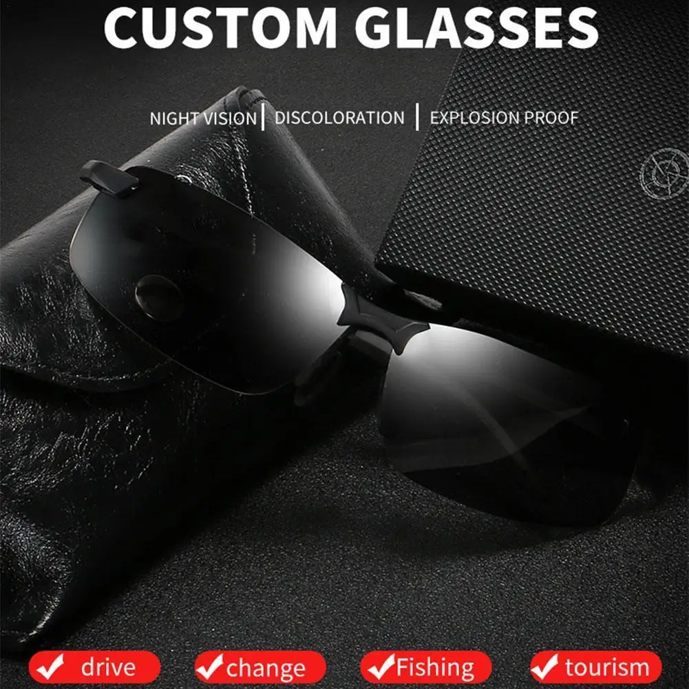 

Photochromic Sunglasses Men Women Polarized Chameleon Glasses Driving Goggles Anti-glare Outdoor Travel Companion Sun Glasses
