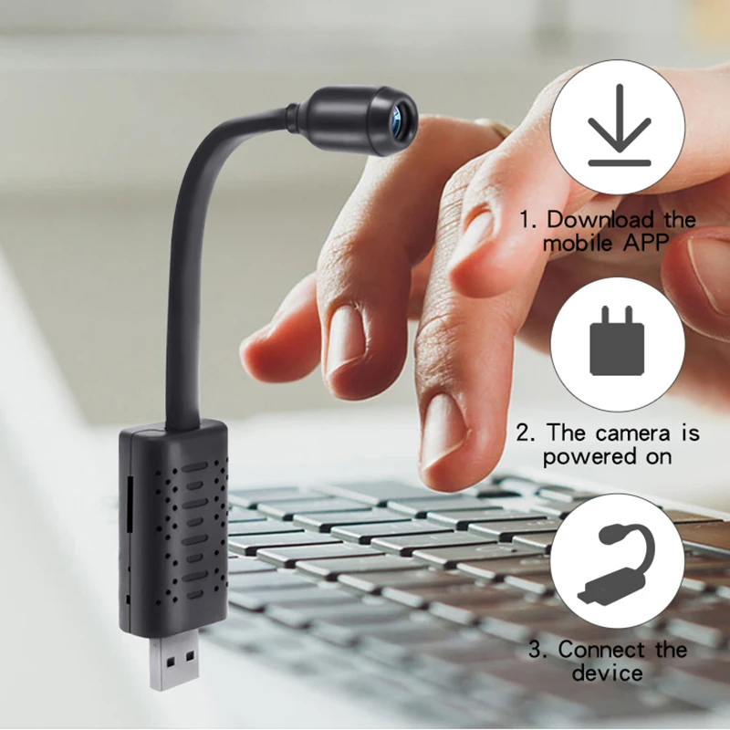 1080P HD Mini Wifi Camera Hidden Wireless Home Surveillance Security Loop Recording AI Human Detection Real-time | Электроника