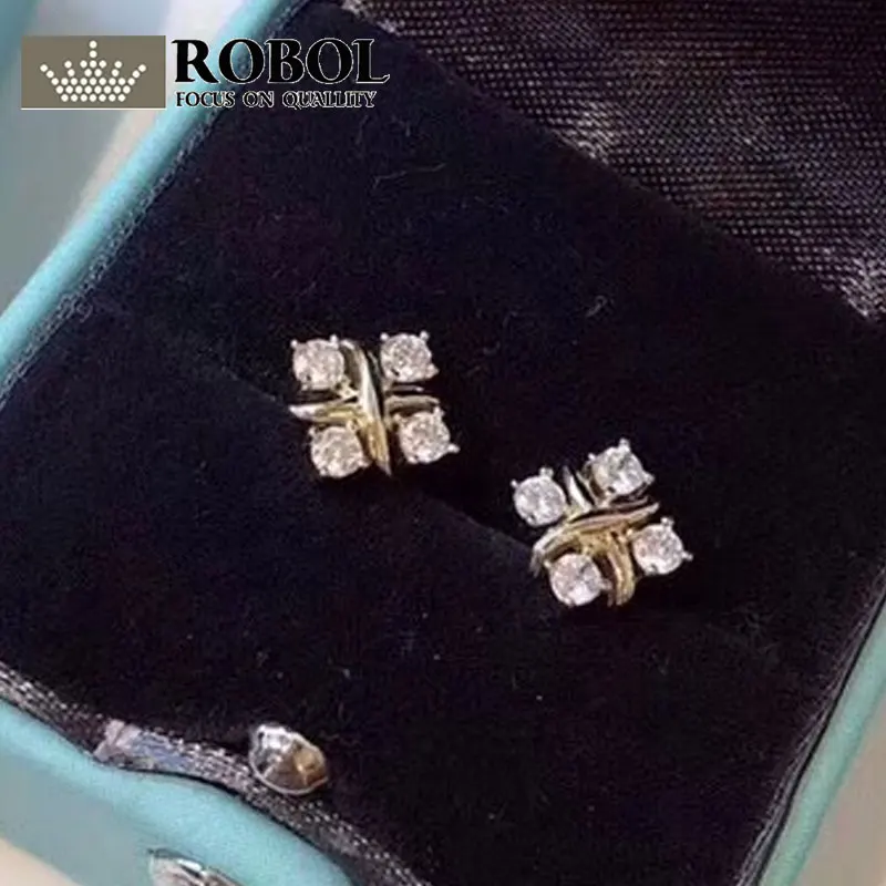 

S925 classic couple sweet romantic fashion high quality love gift ladies sterling silver earrings