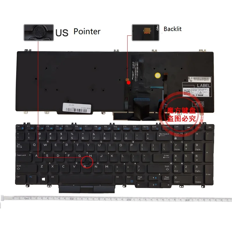 

New US Keyboard with Backlit for Dell Precision 7530 7730 15-7530 E7530 M7530 7740 7540 0266yw 266yw 0NHJ6Y PK1326J1B17