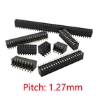 Штырьковый разъем SMT SMD 1,27 мм, двухрядный, 2*3456781012152025304050, 10 шт. Разъем для розетки