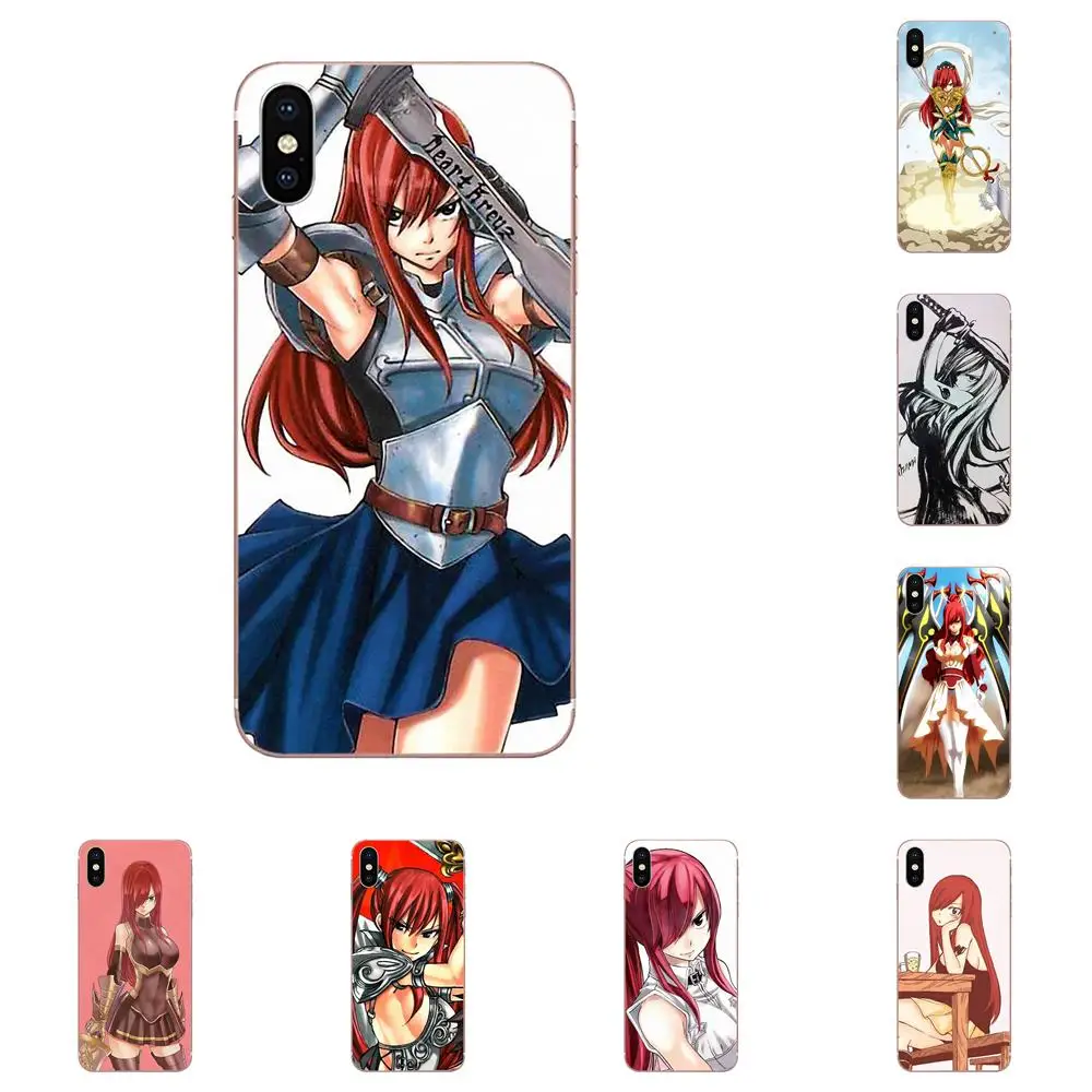 Аниме Erza Scarlet Fairy Tail для Samsung Galaxy Note 8 9 10 Pro S4 S5 S6 S7 S8 S9 S10 S11 S11E S20 Edge Plus Ultra|Бамперы| |