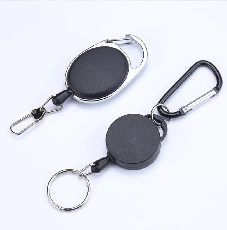 

Retractable Key Chain & Badge Reel Holder Name Tag Card Badge Holder Reels Recoil Belt Key Ring Chain Clips