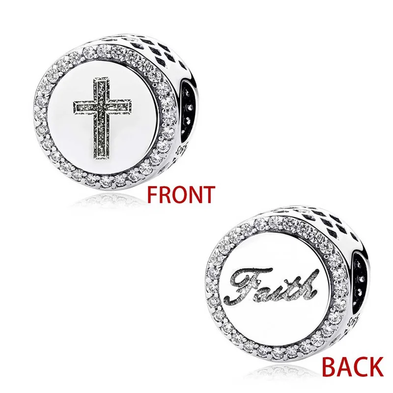 

God Bless Charm Beads Pendant For Jewelry Making DIY Fit Original Charms Bracelets Sterling Silver 925 Bangle Necklace