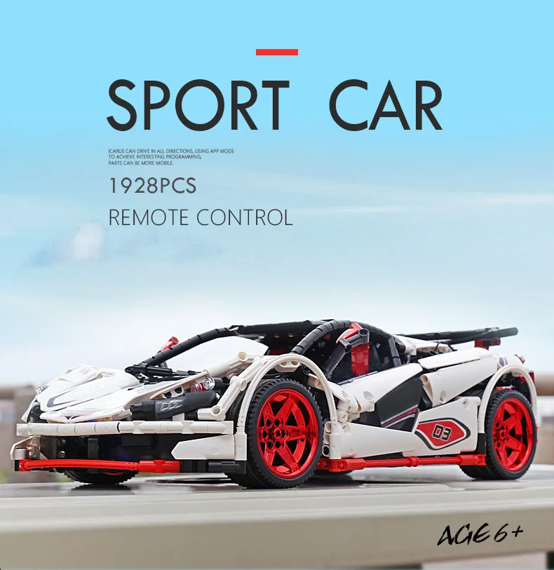 Yeshin 20087 DHL Technic автомобиль совместим с MOC-16915 супер комплект гоночных автомобилей детские строительные блоки кирпичи приложение игрушечные машинки RC