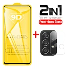 Стекло 2-в-1 для Samsung Galaxy A52, A72, A32, A42, A12, искусственное закаленное стекло для Samsung A 52, 72, 32, 42, 12, Защитная пленка для экрана камеры