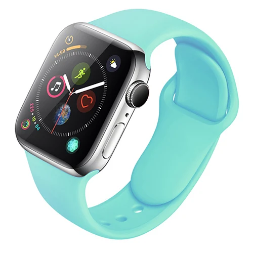 Силиконовый ремешок для часов Apple Watch 5 4 44 мм 40 мм ремешок для iwatch Apple Watch Series 3 2 1 38 мм 42 мм полосы - Band Color: color 31
