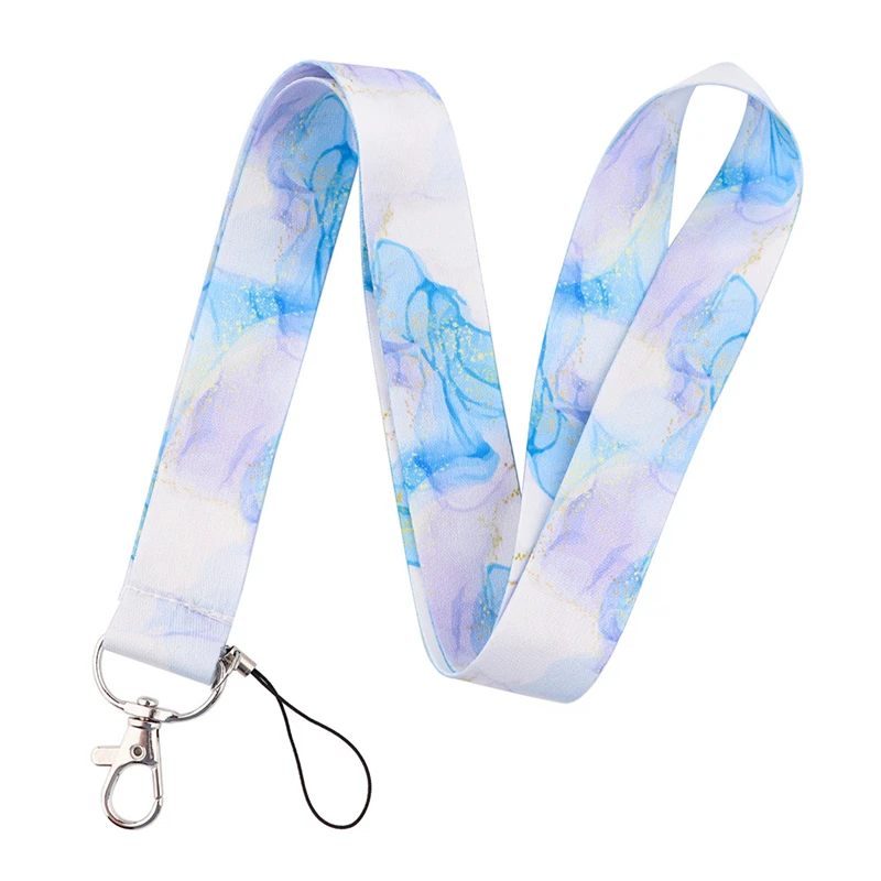 

Marble Texture Lanyard for Keys Phone Cool Neck Strap Lanyard for Camera Whistle ID Badge Cute webbings ribbons Gifts