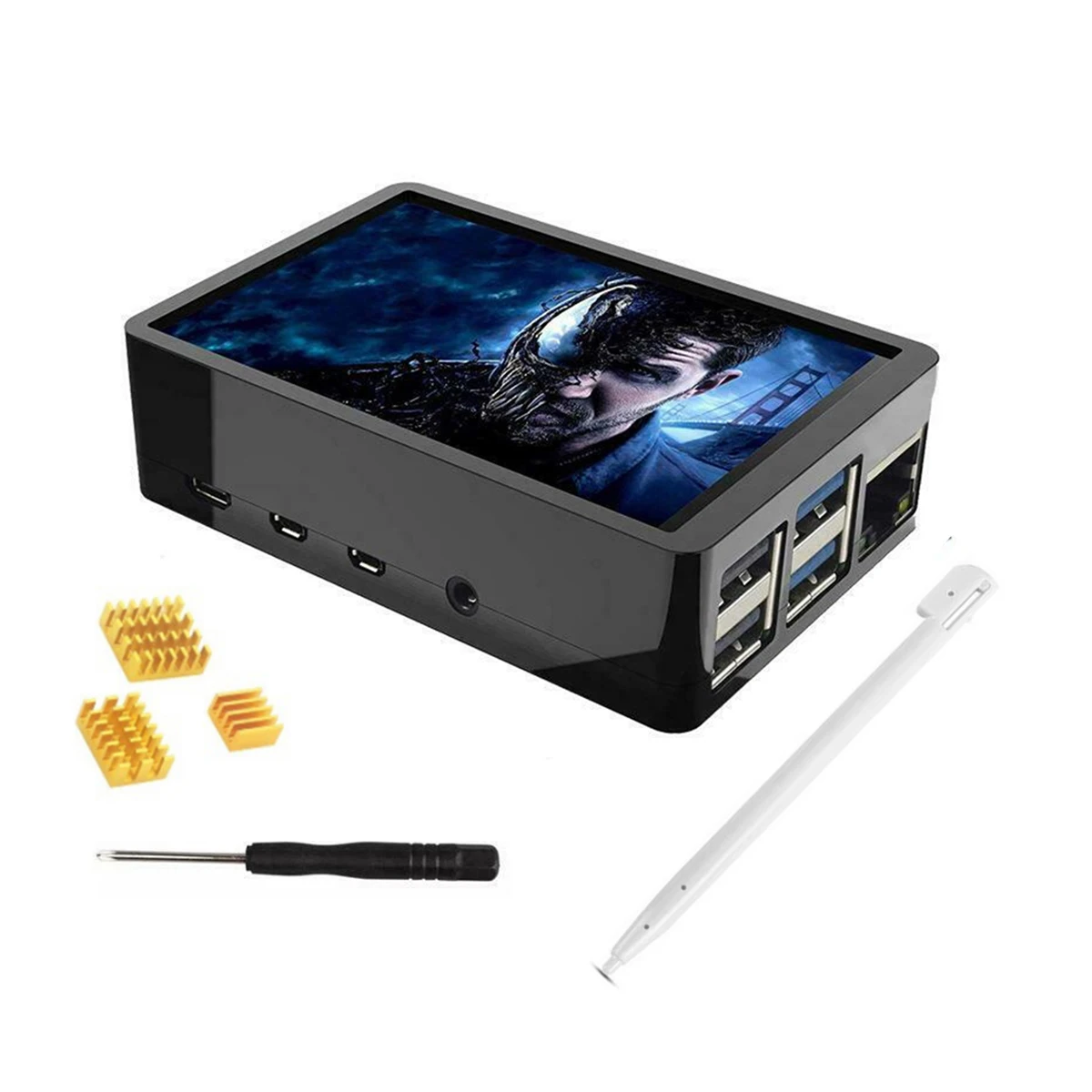 1 Set 3.5inch TFT LCD Touchscreen + ABS Case Touch Pen Screwdriver Display Monitor for Raspberry Pi 4 B | Электронные компоненты