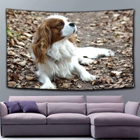 dog polyester tapestry wall hanging for bedroom decor camping travel mat tablecloth