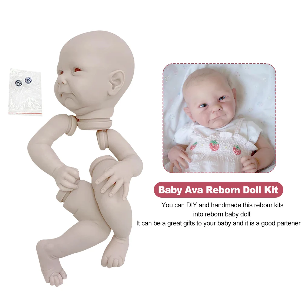 

19inch Lifelike Legs Unpainted Accessories DIY Full Limbs Baby Vinyl Arms Cloth Body Gift Ava Reborn Doll Kit Soft Touch