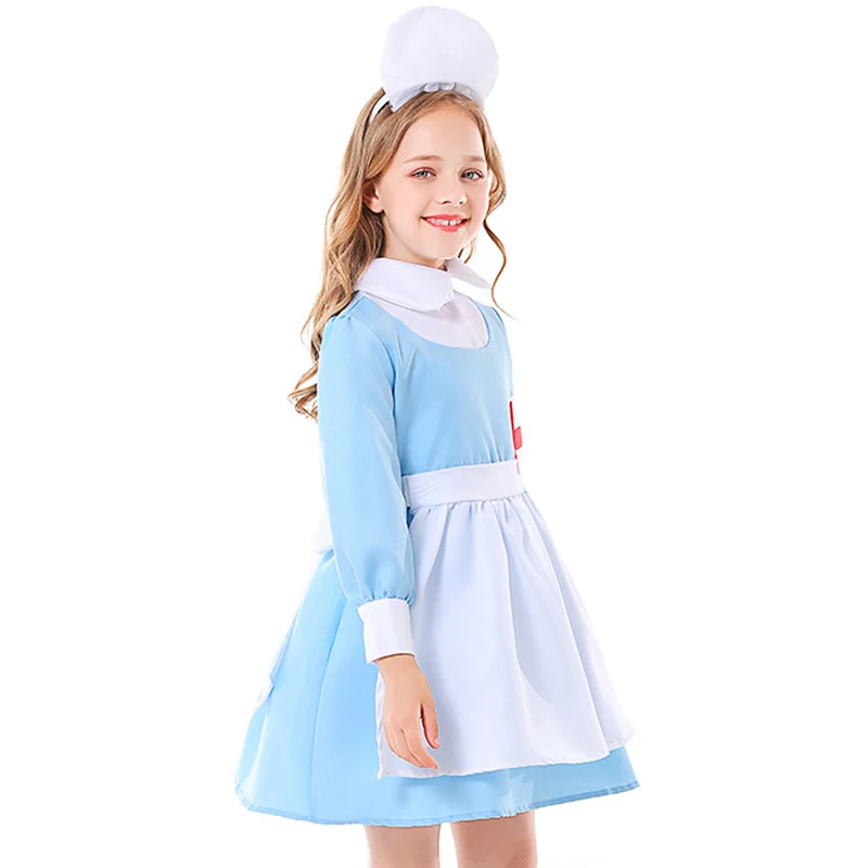 Карнавал Хэллоуин девочка Пурим медсестринский костюм Доктора горничной