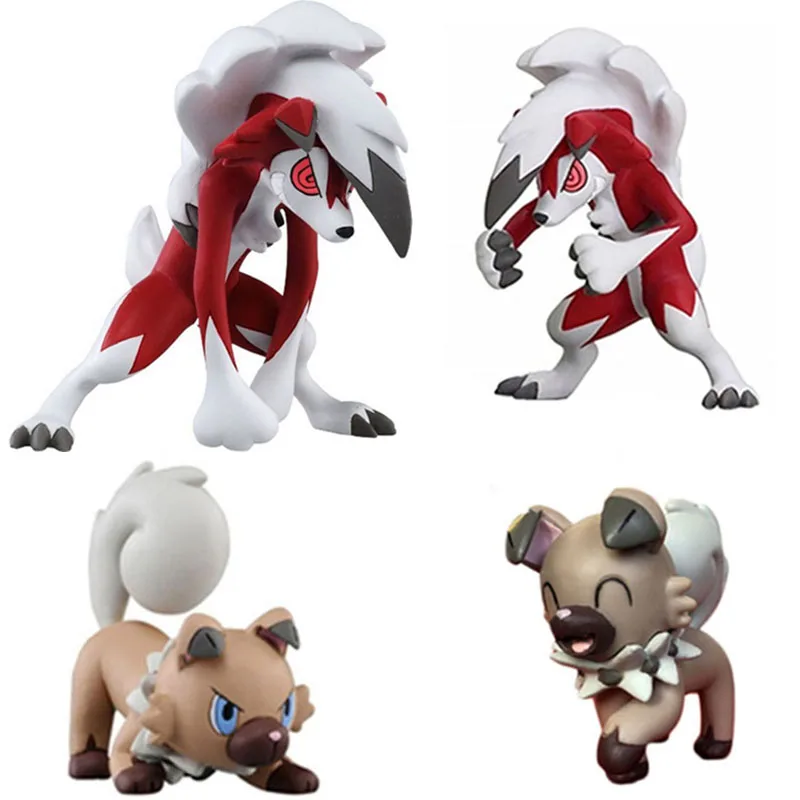 Мультфильм солнце и луна Rockruff Lycanroc Эволюция Аниме Фигурки игрушки коллекция