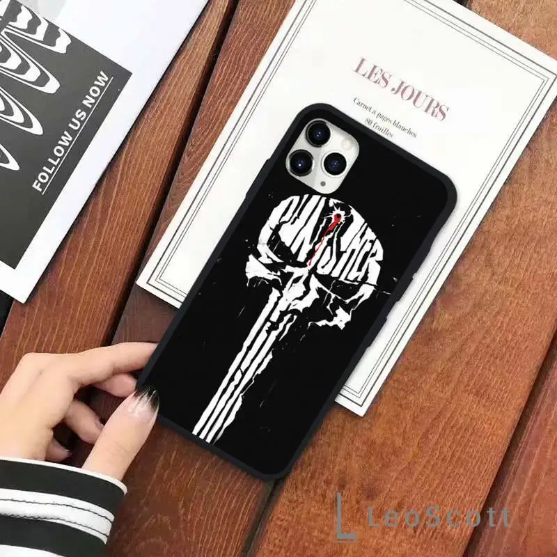 

Punisher Frank Castle Phone Cases for iPhone 11 12 pro XS MAX 8 7 6 6S Plus X 5S SE 2020 XR Soft silicone