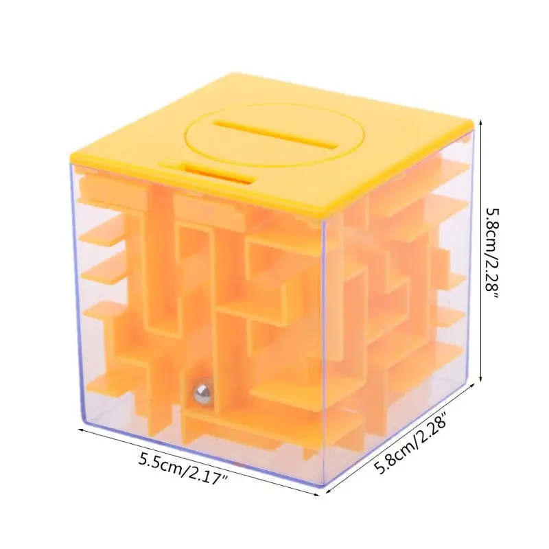

Novelty 3D Money Maze Bank Cube Puzzle Saving Coin Collection Case Box Brain Game Kids Toy Gift
