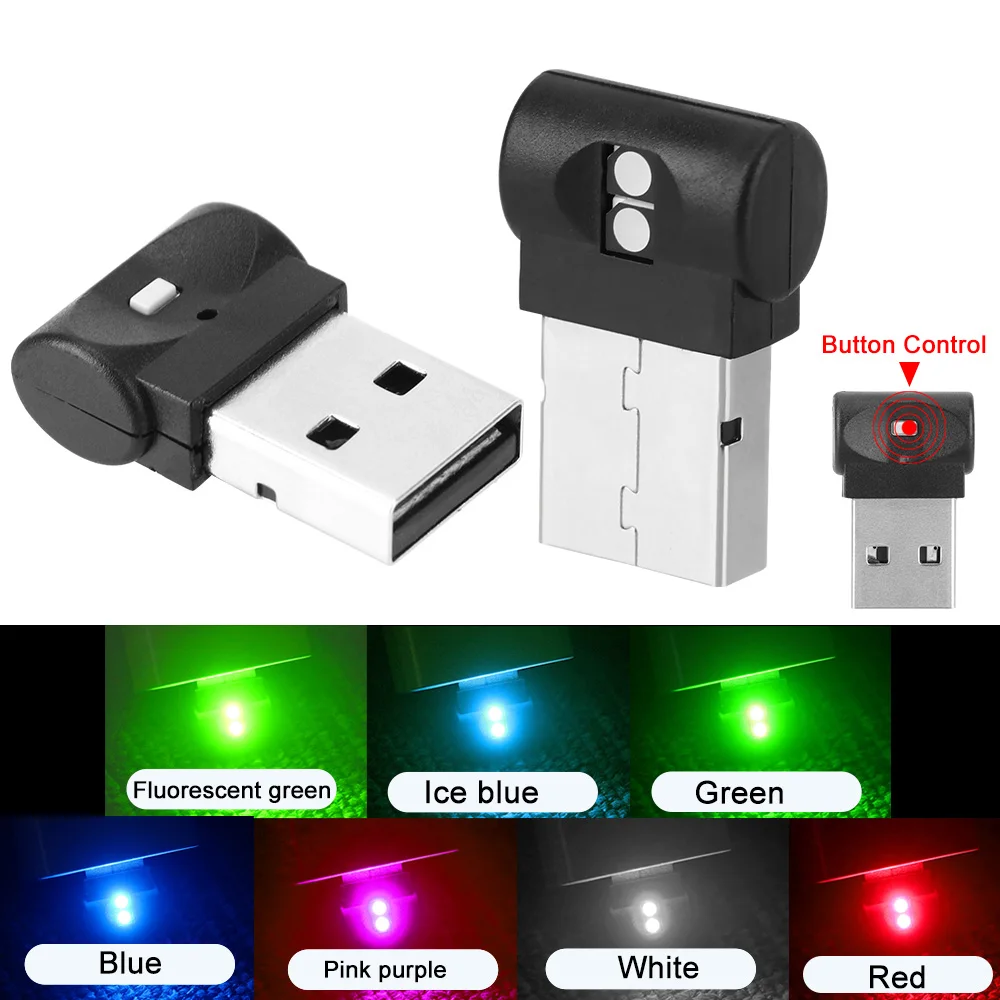 Мини USB автомобильный светильник 7 цветов для Suzuki SX4 SWIFT Alto Liane Grand Vitara Jimny S-cross Splash