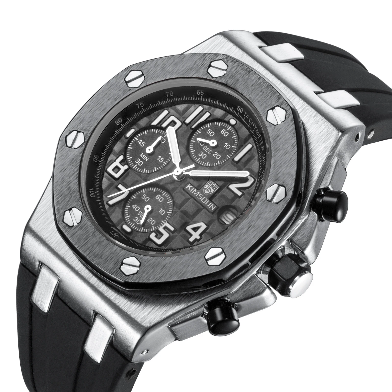 Switzerland Royal Rolexable Japan Miyota кварц модные часы мужские силиконовые три глаза