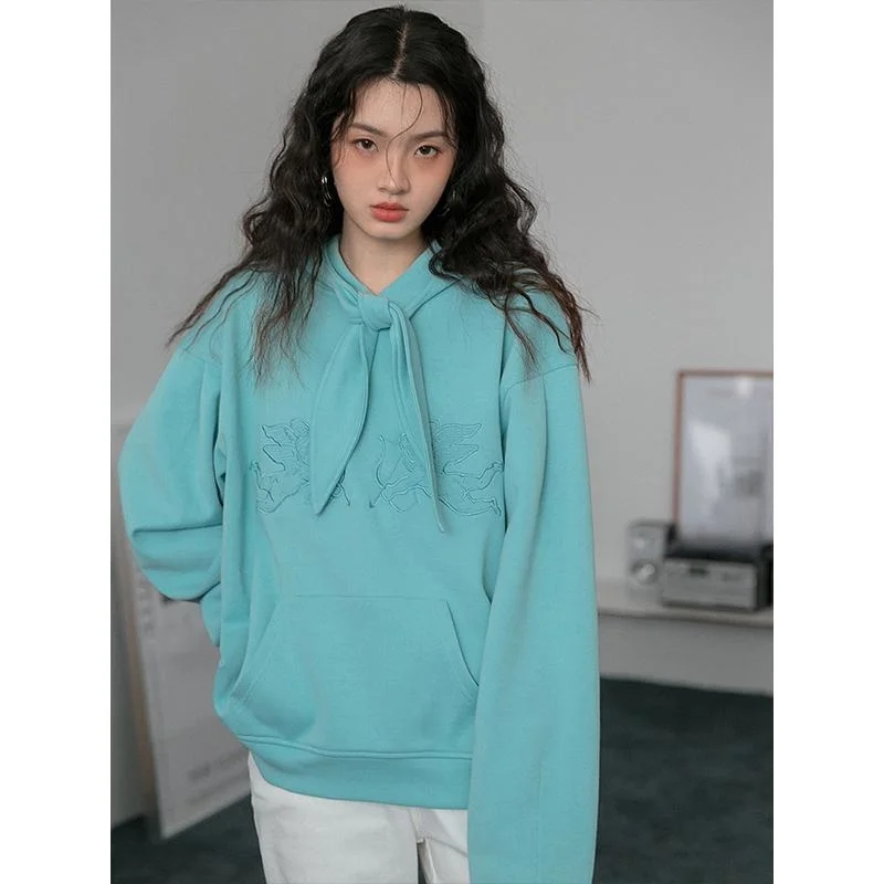 

Свитер женский в американском стиле, модное свободное тонкое винтажное пальто в стиле хип-хоп, весна-осень