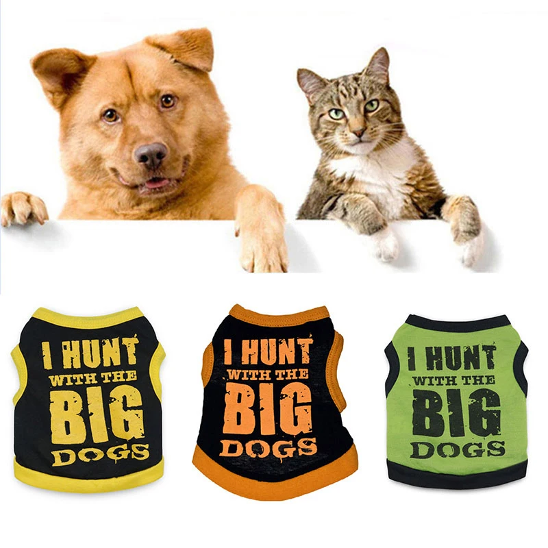 

Cute Printed Summer Pets Clothes Small Dog T Shirt Puppy Cat Cotton Vest Puppy Casual Costumes Cartoon Small Medium Dog Shirt