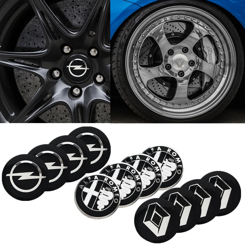 4 шт. 56 мм Центральная втулка колеса автомобиля Кепки углеродного волокна