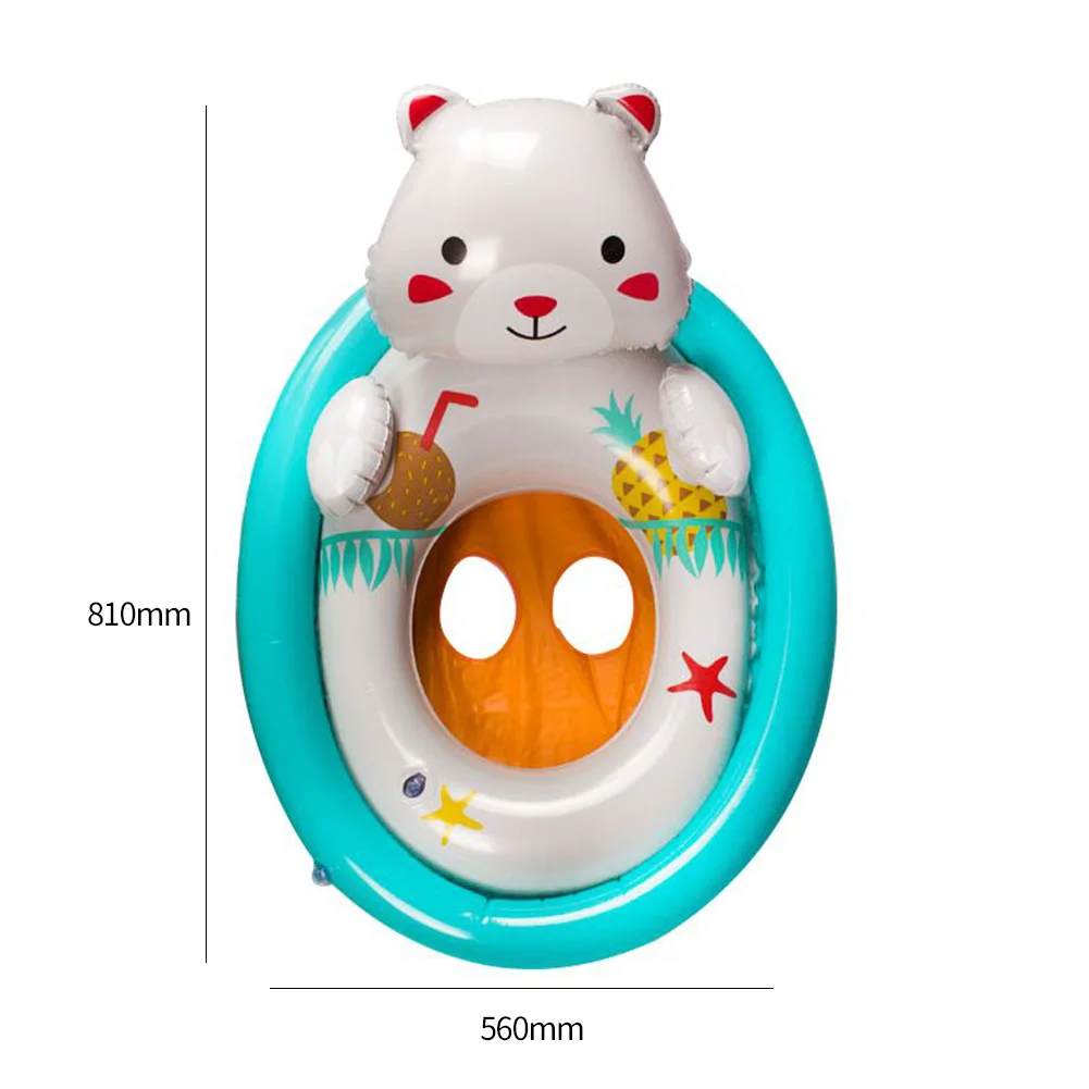 

Animal Inflatable Baby Swim Seat Circle Swimming Pool Water Toys Float Ring Children's swimming seat with double airbag animal s