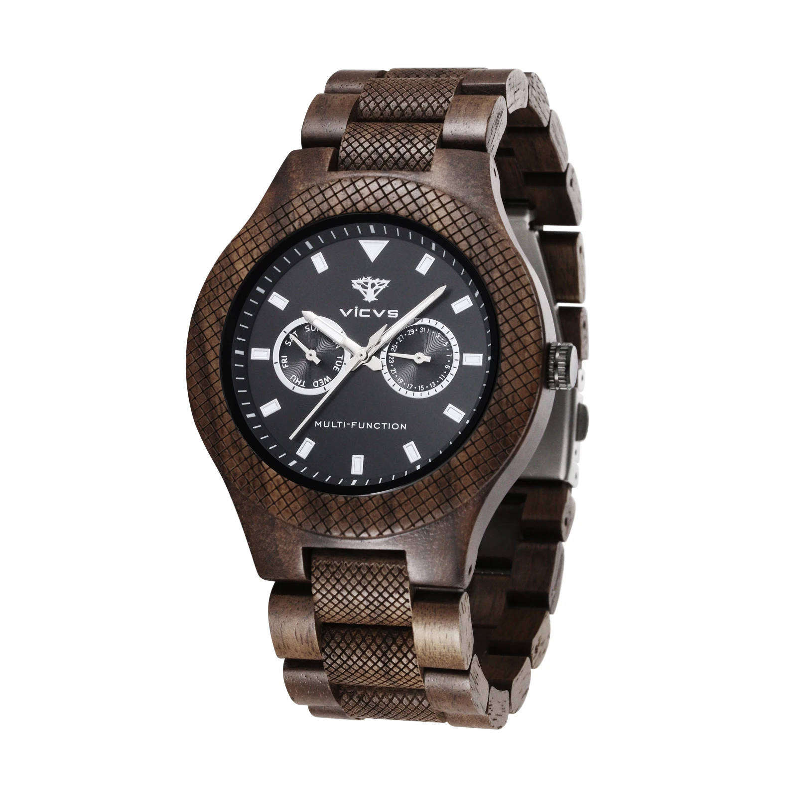 Модные мужские Роскошные Кварцевые часы с логотипом на заказ из розового дерева