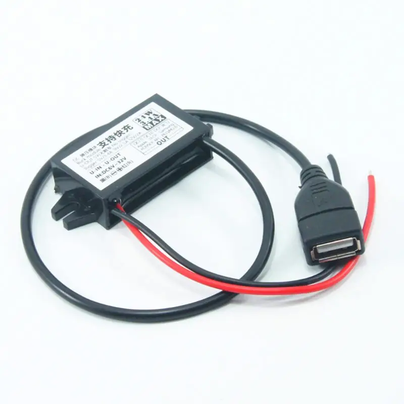 DC модуль преобразователя вход 6 В ~ 32 до 5 12 24 Вт (макс.) USB понижающий выходной