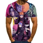 Новинка, мужские футболки в стиле аниме, мужские топы в стиле аниме Харадзюку, футболки в стиле аниме 3D, летняя модная одежда для мальчиков, женская одежда